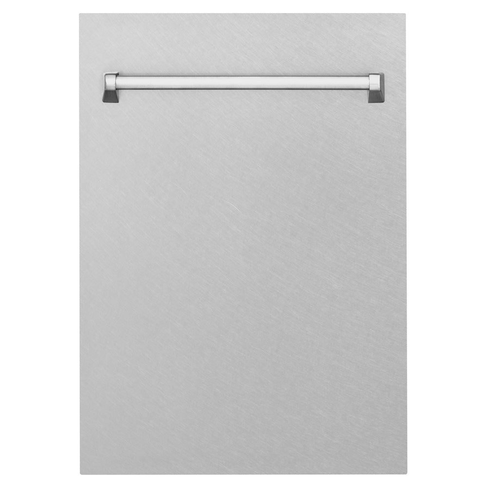 ZLINE 18 in. Tallac Series 3rd Rack Top Control Dishwasher with Satin Stainless Steel Panel and Stainless Steel Tub, 51dBa (DWV-SN-18)