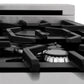ZLINE 24 in. 2.8 cu. ft. Legacy Dual Fuel Range with 4 Burner Gas Cooktop and Electric Convection Oven in Satin Stainless Steel and Red Matte Door (RAS-RM-24) front.