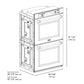 ZLINE 30 in. Professional True Convection Double Wall Oven with Air Fry and Self Clean in Satin Stainless Steel, Open Box-Great Condition