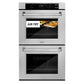 ZLINE 30 in. Professional True Convection Double Wall Oven with Air Fry and Self Clean in Satin Stainless Steel, Open Box-Great Condition