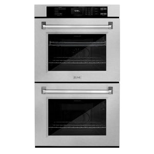 ZLINE 30 in. Professional True Convection Double Wall Oven with Air Fry and Self Clean in Satin Stainless Steel (WADS-30) main image.