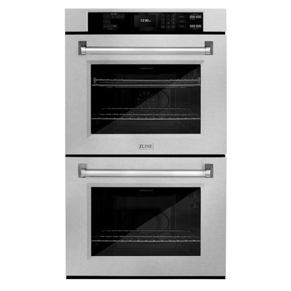ZLINE 30 in. Professional True Convection Double Wall Oven with Air Fry and Self Clean in Satin Stainless Steel, Open Box-Good Condition