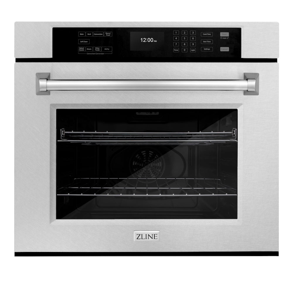 ZLINE 30 in. Professional True Convection Single Wall Oven with Air Fry and Self Clean in Satin Stainless Steel, Open Box-Good Condition main image.