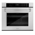 ZLINE 30 in. Professional True Convection Single Wall Oven with Air Fry and Self Clean in Black Stainless Steel, Open Box-Great Condition main image.