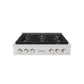 ZLINE 36 in. Paramount Gas Rangetop with 6 Burner DuoPro™ Cooktop in Satin Stainless Steel, Open Box-Good Condition