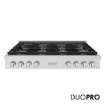 ZLINE 48 in. Paramount Gas Rangetop with 8 Burner DuoPro™ Cooktop in Satin Stainless Steel, Open Box-Great Condition