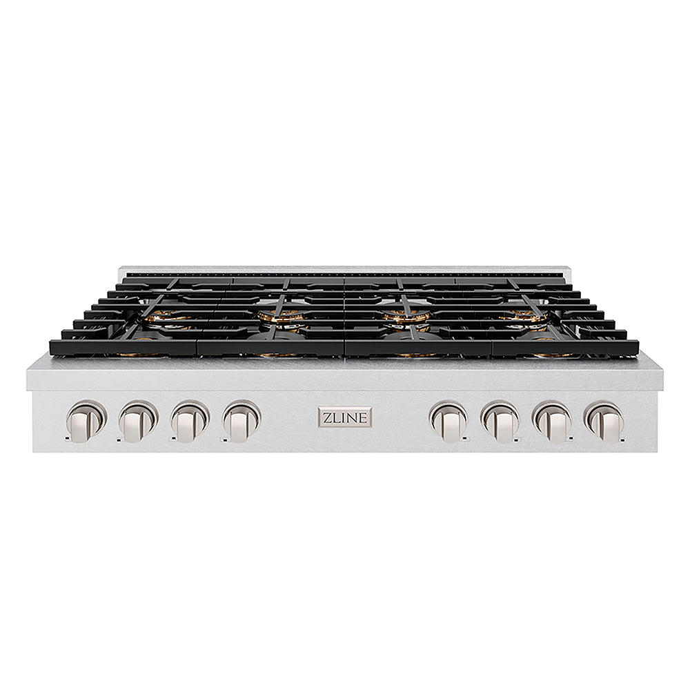 ZLINE 48 in. Paramount Gas Rangetop with 8 Burner DuoPro™ Cooktop in Satin Stainless Steel, Open Box-Great Condition