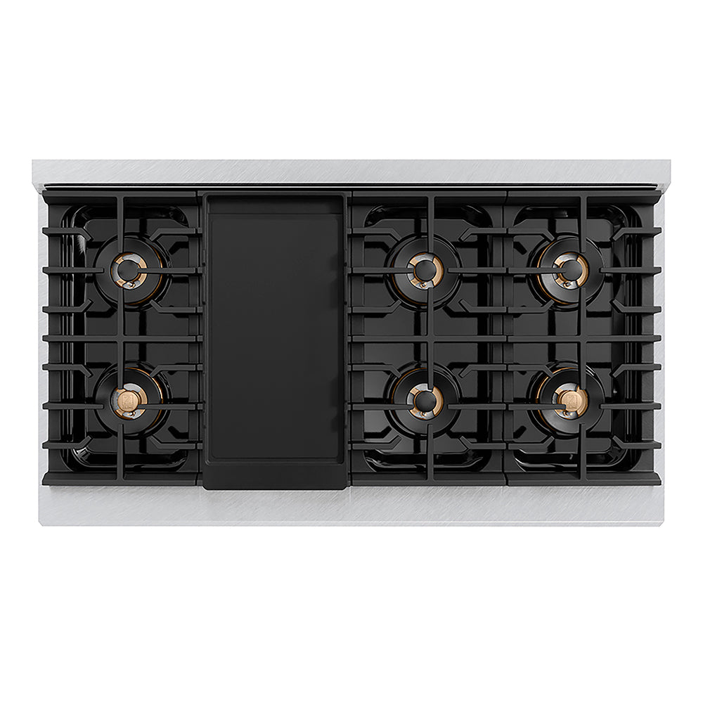 ZLINE 48 in. Paramount Gas Rangetop with 8 Burner DuoPro™ Cooktop in Satin Stainless Steel, Open Box-Great Condition