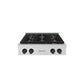 ZLINE Autograph Edition 30 in. Paramount Gas Rangetop with 4 Burner DuoPro™ Cooktop in Satin Stainless Steel and Matte Black Accents, Open Box-Great Condition