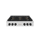 ZLINE Autograph Edition 36 in. Paramount Gas Rangetop with 6 Burner DuoPro™ Cooktop in Satin Stainless Steel and Matte Black Accents, Open Box-Good Condition