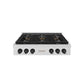 ZLINE Autograph Edition 36 in. Paramount Gas Rangetop with 6 Burner DuoPro™ Cooktop in Satin Stainless Steel and Matte Black Accents, Open Box-Great Condition
