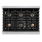 ZLINE Autograph Edition 36 in. Paramount Gas Rangetop with 6 Burner DuoPro™ Cooktop in Satin Stainless Steel and Matte Black Accents, Open Box-Great Condition