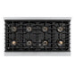 ZLINE Autograph Edition 48 in. Paramount Gas Rangetop with 8 Burner DuoPro™ Cooktop in Satin Stainless Steel and Champagne Bronze Accents, Open Box-Great Condition