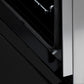 ZLINE 60 in. 7.4 cu. ft. Legacy Dual Fuel Range with 9 Burner Gas Cooktop and 2 Electric Convection Ovens in Stainless Steel and Black Matte Doors (RA-BLM-60) detail StayPut oven door hinges.