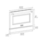 ZLINE Black Matte Range Door for SGR Models (SR-DR-BLM) dimensional diagram with measurements.