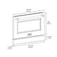 ZLINE Black Matte Range Door for SGR Models (SR-DR-BLM) dimensional diagram with measurements.