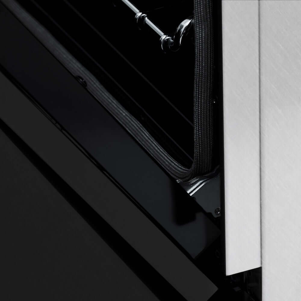 ZLINE 24 in. 2.8 cu. ft. Legacy Induction Range with 4 Element Cooktop and Electric Oven in Stainless Steel and Black Matte Door, Open Box-Good Condition