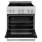 ZLINE 30 in. 4.0 cu. ft. Legacy Induction Range with 4 Element Cooktop and Electric Oven in Stainless Steel and Black Matte Door, Open Box-Good Condition