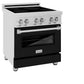 ZLINE 30 in. 4.0 cu. ft. Legacy Induction Range with 4 Element Cooktop and Electric Oven in Stainless Steel and Black Matte Door, Open Box-Good Condition