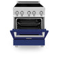 ZLINE 24 in. 2.8 cu. ft. Legacy Induction Range with 4 Element Cooktop and Electric Oven in Stainless Steel and Blue Gloss Door, Open Box-Good Condition