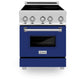 ZLINE 24 in. 2.8 cu. ft. Legacy Induction Range with 4 Element Cooktop and Electric Oven in Stainless Steel and Blue Gloss Door, Open Box-Good Condition