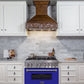 ZLINE 36 in. Dual Fuel Range with Gas Stove and Electric Oven in Stainless Steel with Blue Matte Door (RA-BM-36) 