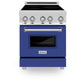ZLINE 24 in. 2.8 cu. ft. Legacy Induction Range with 4 Element Cooktop and Electric Oven in Stainless Steel and Blue Matte Door, Open Box-Good Condition
