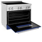 ZLINE 36 in. 4.6 cu. ft. Legacy Induction Range with 5 Element Cooktop and Electric Oven in Stainless Steel and Blue Matte Door, Open Box-Great Condition
