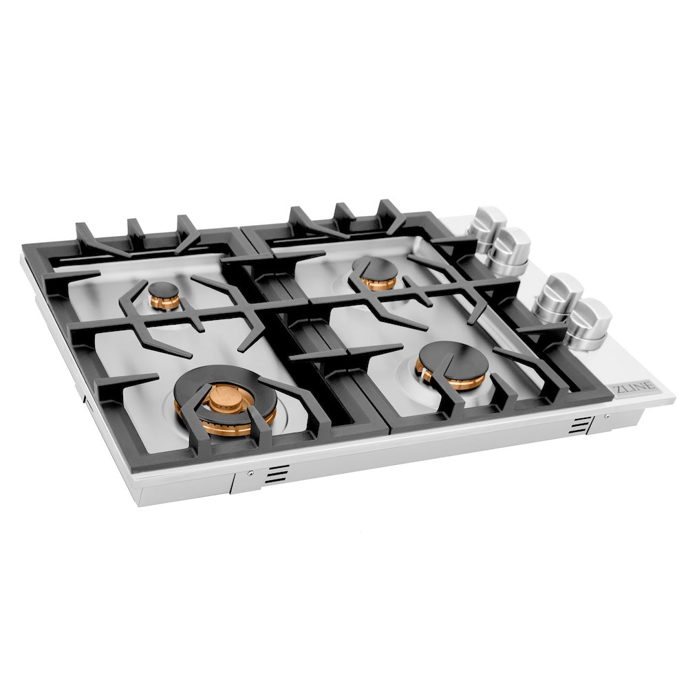 ZLINE 30 in. Gas Cooktop with 4 Gas Brass Burners (RC-BR-30)