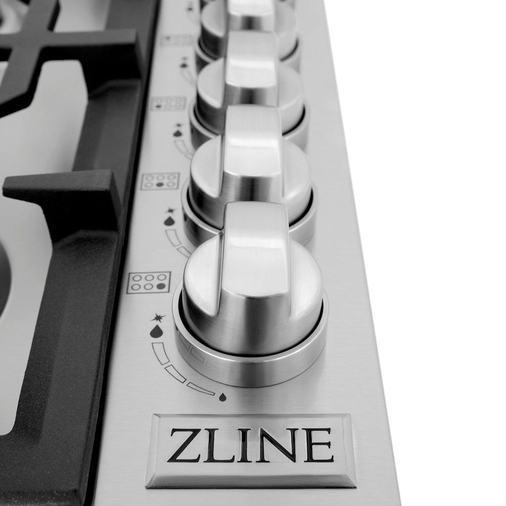 ZLINE 36 in. Gas Cooktop with 6 Gas Brass Burners (RC-BR-36)