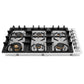 ZLINE 36 in. Gas Cooktop with 6 Gas Brass Burners (RC-BR-36) 