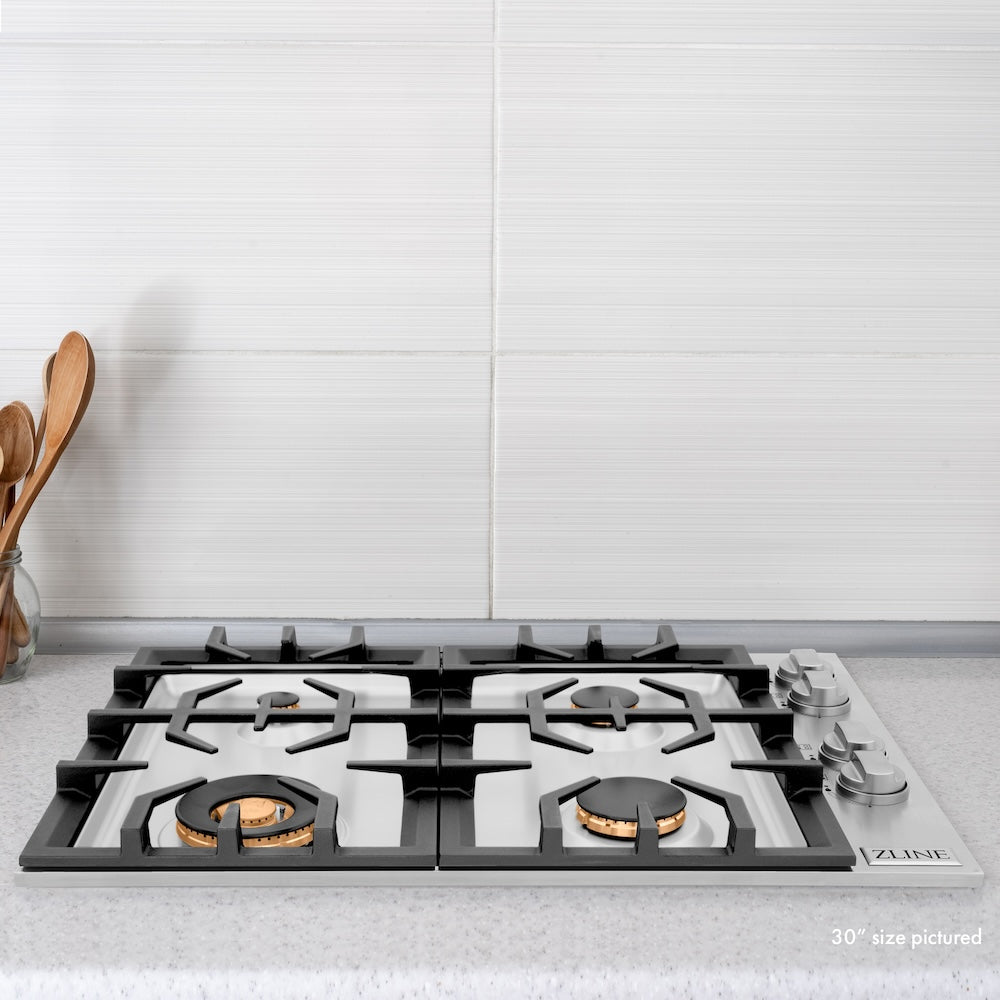 ZLINE 36 in. Gas Cooktop with 6 Gas Brass Burners (RC-BR-36) 