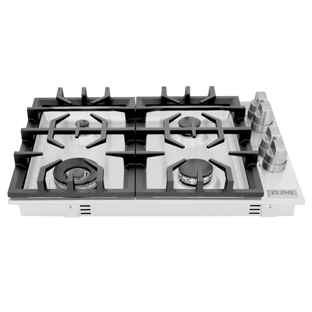 ZLINE 30 in. Gas Cooktop with 4 Gas Burners (RC30) front, top.