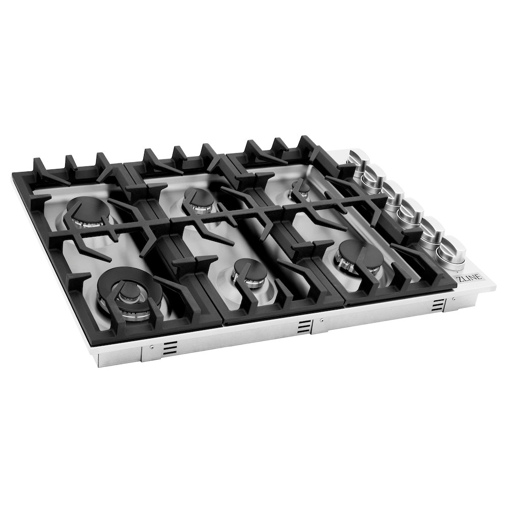 ZLINE 36 in. Gas Cooktop with 6 Gas Burners (RC36) side, main.