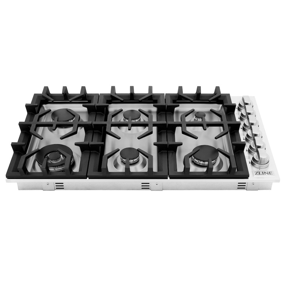 ZLINE 36 in. Gas Cooktop with 6 Burners, Open Box-Good Condition