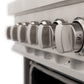 ZLINE 24 in. 2.8 cu. ft. Legacy Dual Fuel Range with 4 Burner Gas Cooktop and Electric Convection Oven in Stainless Steel, Open Box-Great Condition