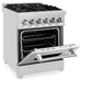 ZLINE 24 in. 2.8 cu. ft. Legacy Dual Fuel Range with 4 Burner Gas Cooktop and Electric Convection Oven in Stainless Steel, Open Box-Good Condition
