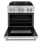 ZLINE 30 in. 4.0 cu. ft. Dual Fuel Range with Gas Cooktop and Electric Oven in Stainless Steel (RA30)