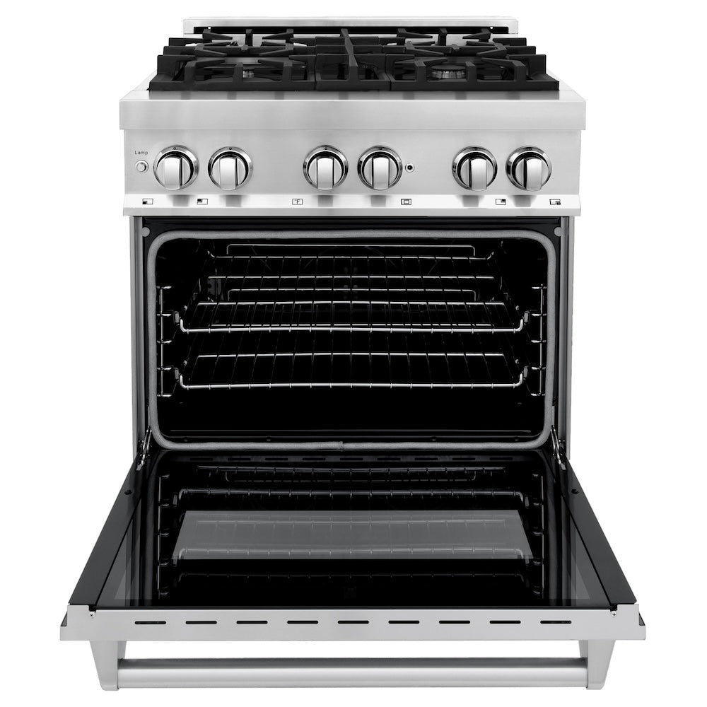 ZLINE 30 in. 4.0 cu. ft. Dual Fuel Range with Gas Cooktop and Electric Oven in Stainless Steel (RA30)