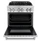 ZLINE 30 in. 4.0 cu. ft. Legacy Dual Fuel Range with 4 Burner Gas Cooktop and Electric Convection Oven in Stainless Steel (RA30)