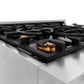 ZLINE 30 in. 4.0 cu. ft. Electric Oven and Gas Cooktop Dual Fuel Range with Griddle and Brass Burners in Stainless Steel (RA-BR-GR-30) 