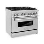 ZLINE 36 in. 4.6 cu. ft. Legacy Dual Fuel Range with 6 Burner Gas Cooktop and Electric Convection Oven in Stainless Steel, Open Box-Excellent Condition main image.