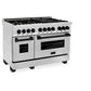 ZLINE Autograph Edition 48 in. 6.0 cu. ft. Legacy Dual Fuel Range with 7 Burner Gas Cooktop and 2 Electric Ovens in Stainless Steel and Matte Black Accents, Open Box-Great Condition