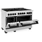 ZLINE Autograph Edition 48 in. 6.0 cu. ft. Legacy Dual Fuel Range with 7 Burner Gas Cooktop and 2 Electric Ovens in Stainless Steel and Matte Black Accents, Open Box-Great Condition