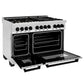 ZLINE Autograph Edition 48 in. 6.0 cu. ft. Legacy Dual Fuel Range with 7 Burner Gas Cooktop and 2 Electric Ovens in Stainless Steel and Matte Black Accents, Open Box-Great Condition