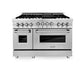 ZLINE 48 in. 6.0 cu. ft. Range with Natural Gas Stove and Natural Gas Oven in Stainless Steel, Open Box-Great Condition