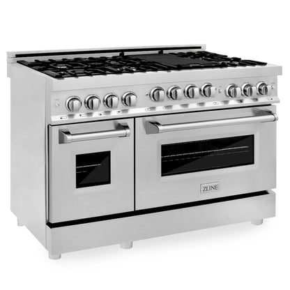 ZLINE 48 in. 6.0 cu. ft. Range with Natural Gas Stove and Natural Gas Oven in Stainless Steel, Open Box-Great Condition