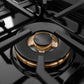 ZLINE 30 in. 4.2 cu. ft. Paramount Dual Fuel Range with 4 Burner DuoPro™ Cooktop and Electric Convection Oven with White Matte Door (PSDR-WM-30) large DuoPro™ brass burner.