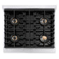 ZLINE 30 in. 4.2 cu. ft. Paramount Dual Fuel Range with 4 Burner DuoPro™ Cooktop and Electric Convection Oven with White Matte Door (PSDR-WM-30) top-down, above cooktop.