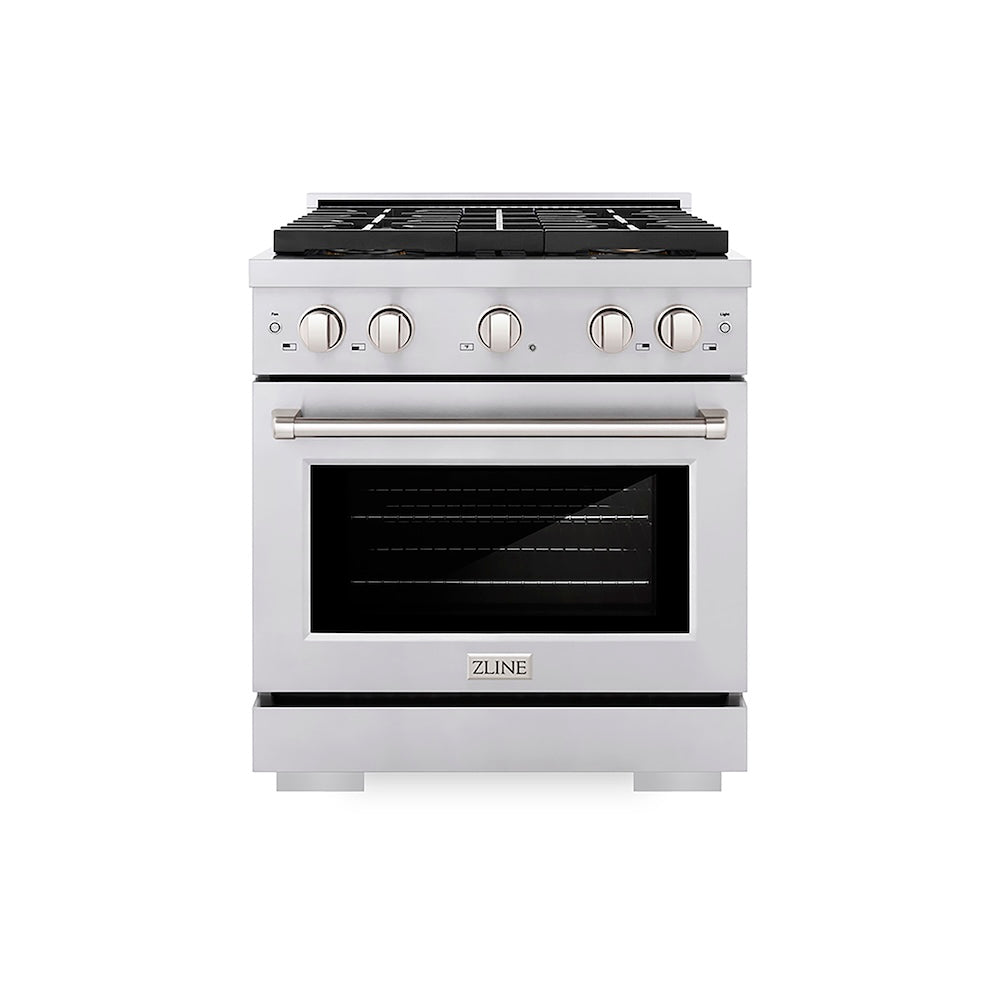 ZLINE 30 in. 4.2 cu. ft. Paramount Dual Fuel Range with 4 Burner DuoPro™ Cooktop and Electric Convection Oven in Stainless Steel, Open Box-Good Condition
